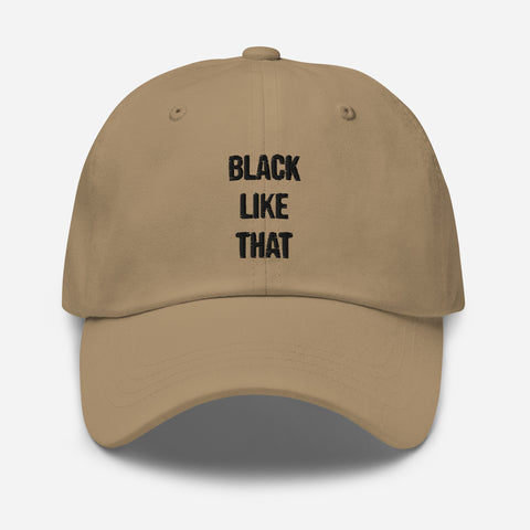 BLACK LIKE THAT DAD HAT (KHAKI)